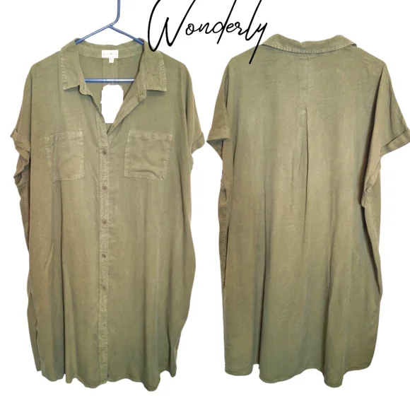 NWT Wonderly Shirt Dress - Picture 1 of 3